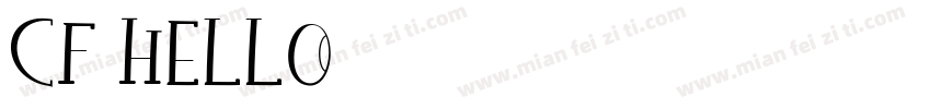 cf Hello字体转换